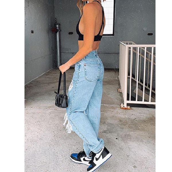 wepbel denim wide leg pants high waist women jeans hole summer ripped loose full lenght plus size streetwear trousers women's, Blue
wepbel denim wide leg pants high waist women jeans hole summer ripped loose full lenght plus size streetwear trousers women's, Blue