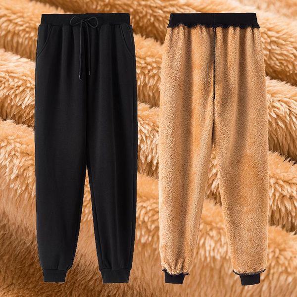 women plus velvet thick winter warm pants loose casual trousers sport running sweatpants women's & capris, Black;white
women plus velvet thick winter warm pants loose casual trousers sport running sweatpants women's & capris, Black;white