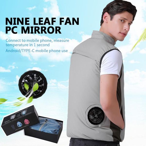men's vests summer electric fan cooling vest men women smart air conditioning clothing cool coat outdoor sun protection usb charing wai, Black;white
men's vests summer electric fan cooling vest men women smart air conditioning clothing cool coat outdoor sun protection usb charing wai, Black;white