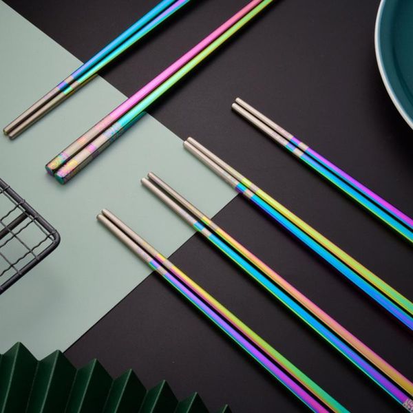 chopsticks 2pairs stainless steel colorful set diy household kitchen tableware dining table supplies
chopsticks 2pairs stainless steel colorful set diy household kitchen tableware dining table supplies