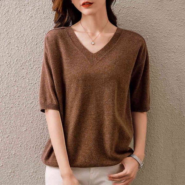 women's sweaters loose shirt with short sleeves v-neck cleavage, soft knitted and women's sleeve design, wool, , 100% 14g3, White;black
women's sweaters loose shirt with short sleeves v-neck cleavage, soft knitted and women's sleeve design, wool, , 100% 14g3, White;black