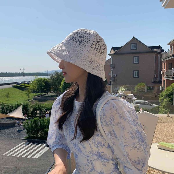 korean version net red hollow lace fisherman's hat femininity light ripe bucket hat soft girl sunshade, Blue;gray
korean version net red hollow lace fisherman's hat femininity light ripe bucket hat soft girl sunshade, Blue;gray