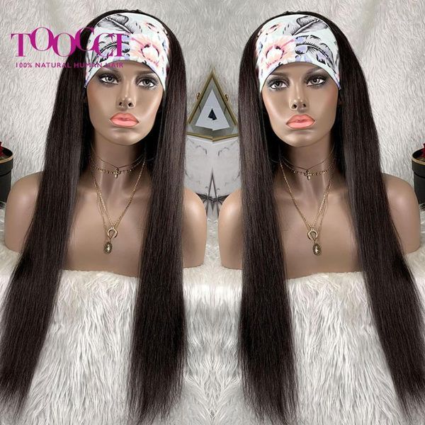 hair straight headband wigs for black women brazilian remy human natural half wig with attached1, Black;brown
hair straight headband wigs for black women brazilian remy human natural half wig with attached1, Black;brown