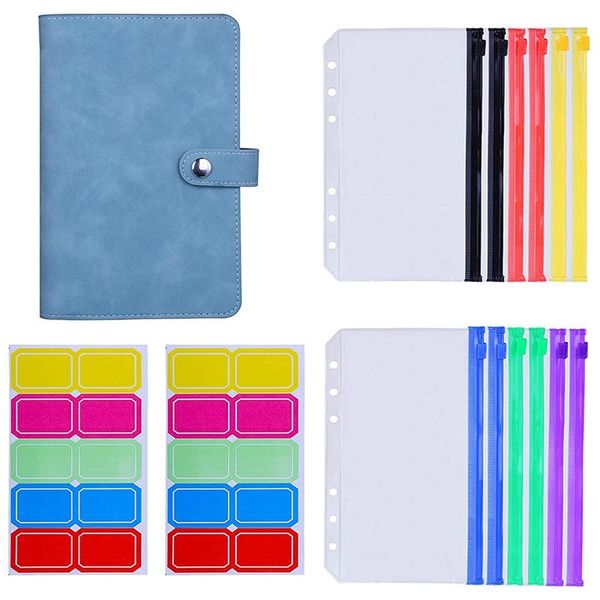 gift wrap 12pcs a6 colorful zipper loose-leaf bag with pu leather notebook binder cover waterproof cash budget envelope system
gift wrap 12pcs a6 colorful zipper loose-leaf bag with pu leather notebook binder cover waterproof cash budget envelope system