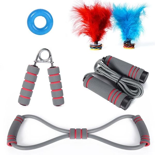 resistance bands jump rope hand grip strengthener shuttlecock fitness exercises set equipment for physical therapy training
resistance bands jump rope hand grip strengthener shuttlecock fitness exercises set equipment for physical therapy training