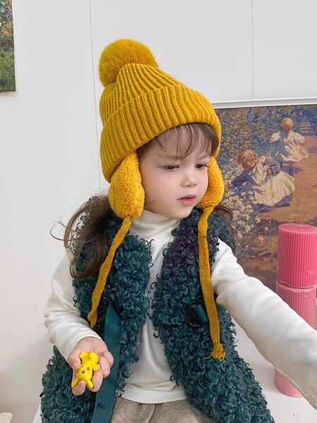 caps & hats kids woolen hat, solid color knitted cap earmuffs hat beanie for autumn winter, Yellow
caps & hats kids woolen hat, solid color knitted cap earmuffs hat beanie for autumn winter, Yellow