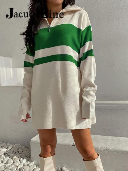 casual dresses jacuqeline 2021 zip mini oversize knitted dress women christmas green winter clothing long sleeve party sweater striped, Black;gray
casual dresses jacuqeline 2021 zip mini oversize knitted dress women christmas green winter clothing long sleeve party sweater striped, Black;gray