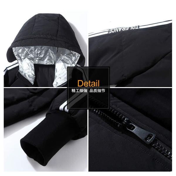 Men's Down & Parkas winter coat thickened warm white duck work clothes hooded medium length jacket for men RBY0, Black
Men's Down & Parkas winter coat thickened warm white duck work clothes hooded medium length jacket for men RBY0, Black