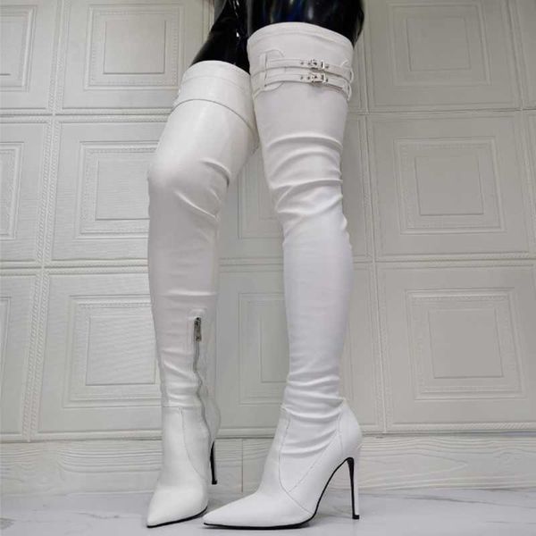 boots metal dnd chain decorate over knee high heels summer women pointed toe zipper spring fairy botts, Black
boots metal dnd chain decorate over knee high heels summer women pointed toe zipper spring fairy botts, Black