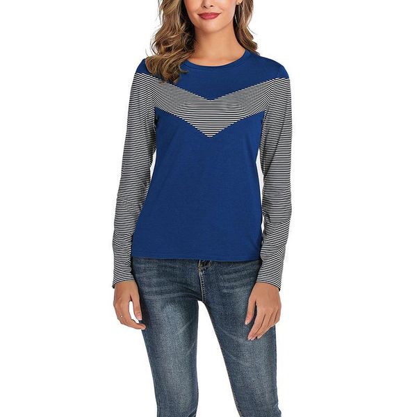 women's t-shirt womens autumn long sleeves color block patchwork pullover o-neck loose casual blusas sj3579c, White
women's t-shirt womens autumn long sleeves color block patchwork pullover o-neck loose casual blusas sj3579c, White