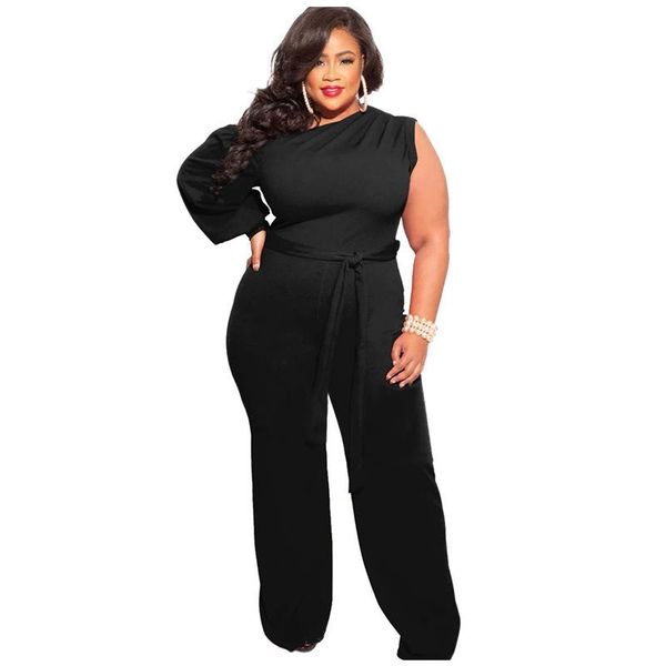 women's jumpsuits & rompers africa clothing women one shoulder lace up wide leg pants fashion elegant office lady african clothes jumps, Black;white
women's jumpsuits & rompers africa clothing women one shoulder lace up wide leg pants fashion elegant office lady african clothes jumps, Black;white