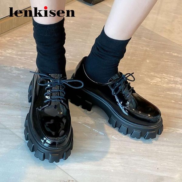 dress shoes lenkisen british school genuine leather high fashion waterproof round toe thick heel lace up streetwear women pumps l82, Black
dress shoes lenkisen british school genuine leather high fashion waterproof round toe thick heel lace up streetwear women pumps l82, Black