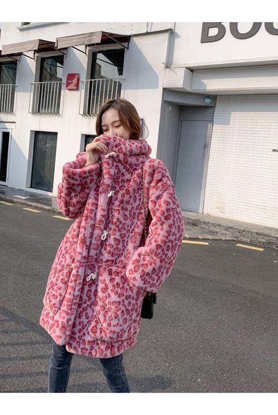 women's fur & faux fashion women leopard imitation jackets long section furry horn button winter autumn female warm fake outwears j3469, Black
women's fur & faux fashion women leopard imitation jackets long section furry horn button winter autumn female warm fake outwears j3469, Black