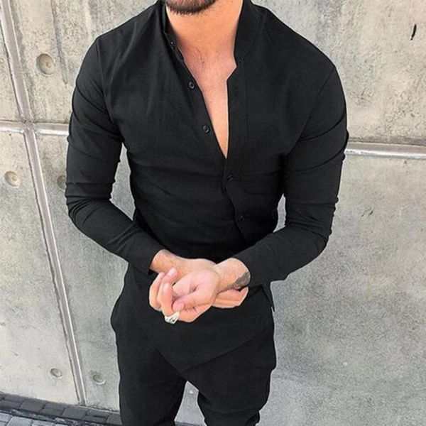 men's casual shirts 2021 summer men shirt long sleeve solid color breathable plus size slims fit fashion caual dating, White;black
men's casual shirts 2021 summer men shirt long sleeve solid color breathable plus size slims fit fashion caual dating, White;black