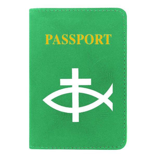 card holders 2021 personality jesus fish design printing women men passport cover leather travel id holder purse wallet case, Brown;gray
card holders 2021 personality jesus fish design printing women men passport cover leather travel id holder purse wallet case, Brown;gray