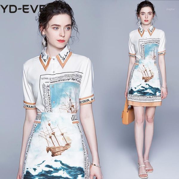 runway women two pieces sets short sleeve shirt and skirts outfits female 2021 summer letter pattern print suit piece dress, White
runway women two pieces sets short sleeve shirt and skirts outfits female 2021 summer letter pattern print suit piece dress, White
