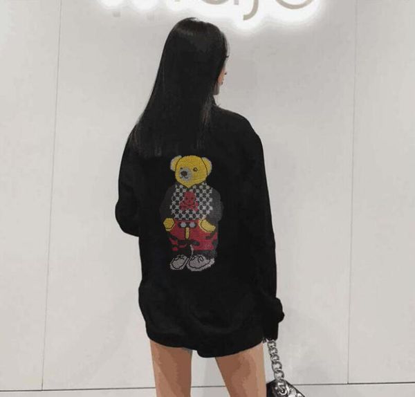 women's hoodies & sweatshirts lovely drill girls cartoon bear winter women quality, Black
women's hoodies & sweatshirts lovely drill girls cartoon bear winter women quality, Black