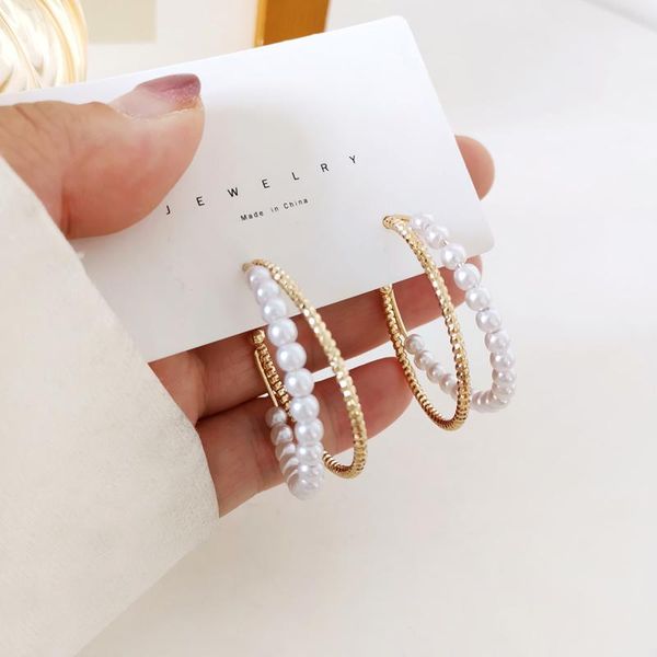 hoop & huggie 2021 fashion pearl earrings simple c word double row earring beautiful elegant women jewelry 2626, Golden;silver
hoop & huggie 2021 fashion pearl earrings simple c word double row earring beautiful elegant women jewelry 2626, Golden;silver