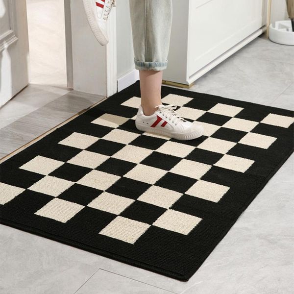 carpets plaid carpet for bathroom absorbent non-slip home entrance doormat black and white checkerboard rug dust removal mats
carpets plaid carpet for bathroom absorbent non-slip home entrance doormat black and white checkerboard rug dust removal mats