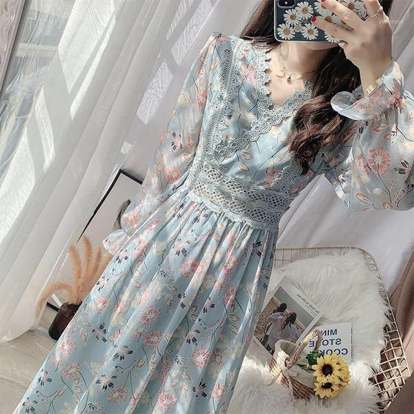 casual dresses 2021 floral print spring autumn woman female small fresh and sweet lace mid-length dress lady elegant long sleeve vestido h01, Black;gray
casual dresses 2021 floral print spring autumn woman female small fresh and sweet lace mid-length dress lady elegant long sleeve vestido h01, Black;gray