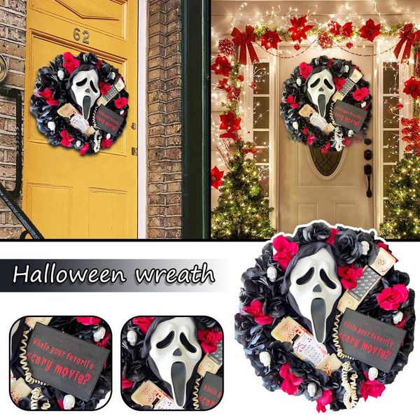 decorative flowers & wreaths 48cm halloween wreath farmhouse-screaming ghost indoor outdoor wall decor for front door
decorative flowers & wreaths 48cm halloween wreath farmhouse-screaming ghost indoor outdoor wall decor for front door