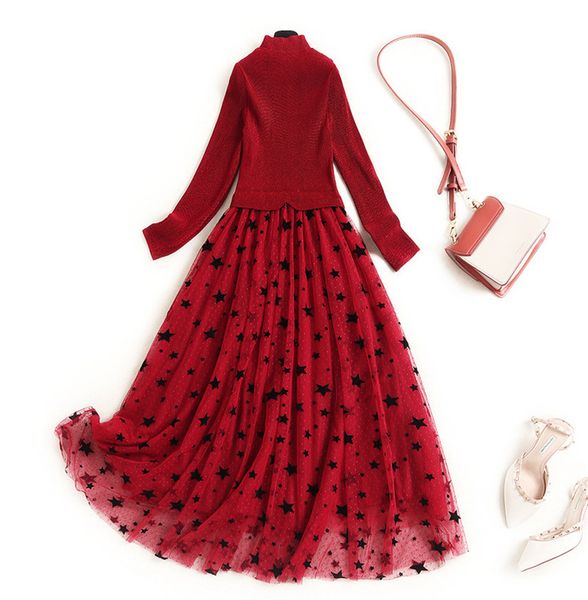 two piece dress elegant woman spring designers dressed in long sleeve clothes crocheted mid-calf shreds aline red party robe wedding dress g, White
two piece dress elegant woman spring designers dressed in long sleeve clothes crocheted mid-calf shreds aline red party robe wedding dress g, White