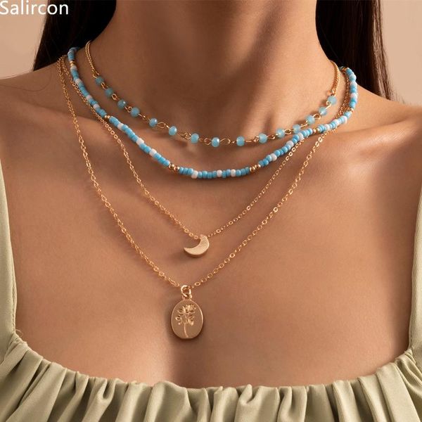 pendant necklaces trend geometric oval moon necklace for women 2021 y2k jewelry crystal chain choker multi layer, Silver
pendant necklaces trend geometric oval moon necklace for women 2021 y2k jewelry crystal chain choker multi layer, Silver