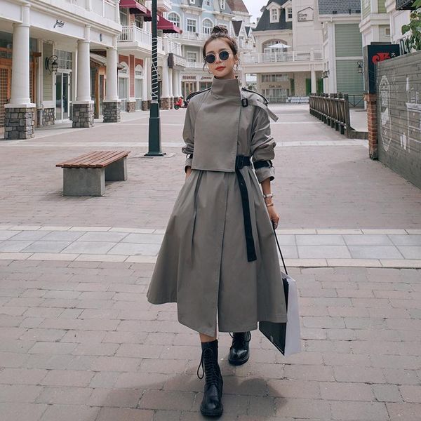 windbreaker female british high-end atmosphere superior quality 2021 spring autumn loose casual over knee trench women coat women's coa, Tan;black
windbreaker female british high-end atmosphere superior quality 2021 spring autumn loose casual over knee trench women coat women's coa, Tan;black