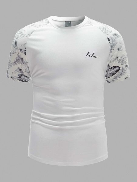 men tropical & letter graphic raglan sleeve tee l1wi#, White;black
men tropical & letter graphic raglan sleeve tee l1wi#, White;black