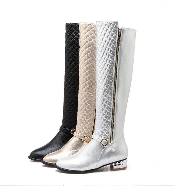 size 34 to 42 43 44 women tall knee high sier glitter cloth grid design flat heel booties designer boots, Black
size 34 to 42 43 44 women tall knee high sier glitter cloth grid design flat heel booties designer boots, Black