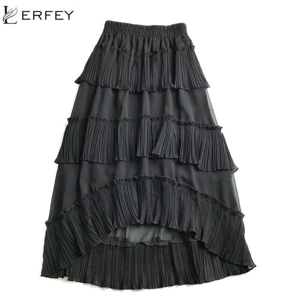 skirts lerfey summer chiffon skirt black white high elastic waist long womens midi asymmetrical ruffles cake faldas
skirts lerfey summer chiffon skirt black white high elastic waist long womens midi asymmetrical ruffles cake faldas