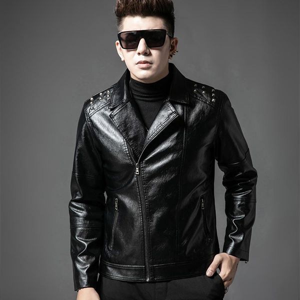 youth spring and autumn leather jacket men's casual trend self-cultivation handsome fur & faux, Black
youth spring and autumn leather jacket men's casual trend self-cultivation handsome fur & faux, Black