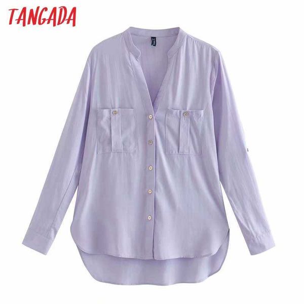 tangada women violet shirts long sleeve solid v-neck elegant office ladies work wear blouses 1y22 210609, White
tangada women violet shirts long sleeve solid v-neck elegant office ladies work wear blouses 1y22 210609, White