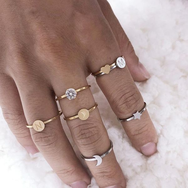 cluster rings stainless steel jewelry ring men women fashion personality combination colourful girl friend gift, Golden;silver
cluster rings stainless steel jewelry ring men women fashion personality combination colourful girl friend gift, Golden;silver