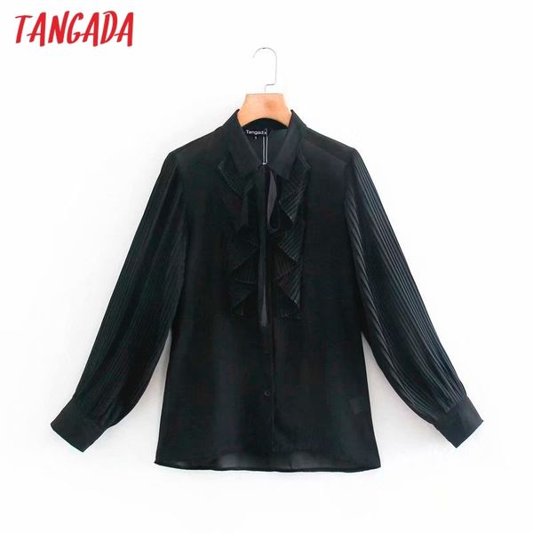 women vintage black ruffles chiffon long sleeve chic female casual loose shirt 4y07 210416, White
women vintage black ruffles chiffon long sleeve chic female casual loose shirt 4y07 210416, White