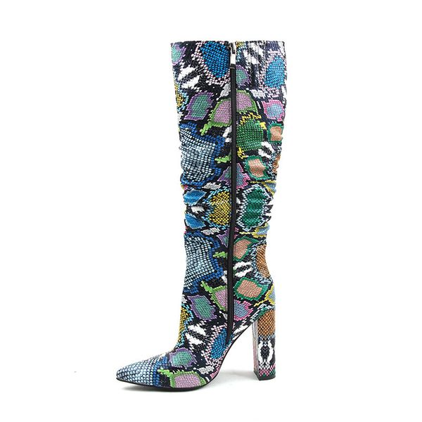colorful snakeskin boots women square high heels thick boot pointed toe zip casual shoes female party knee boots ladies autumn 210507, Black
colorful snakeskin boots women square high heels thick boot pointed toe zip casual shoes female party knee boots ladies autumn 210507, Black