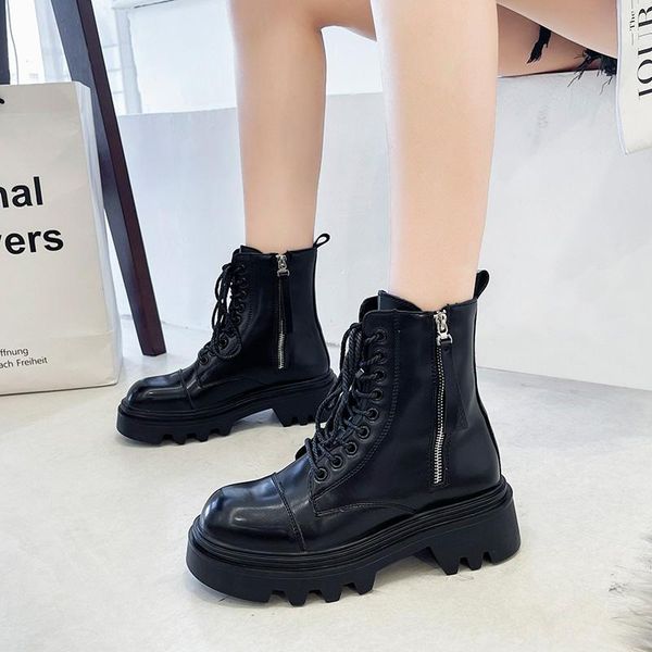 boots winter warm lacing women fashion for side zipper thick bottom non-slip ankle, Black
boots winter warm lacing women fashion for side zipper thick bottom non-slip ankle, Black