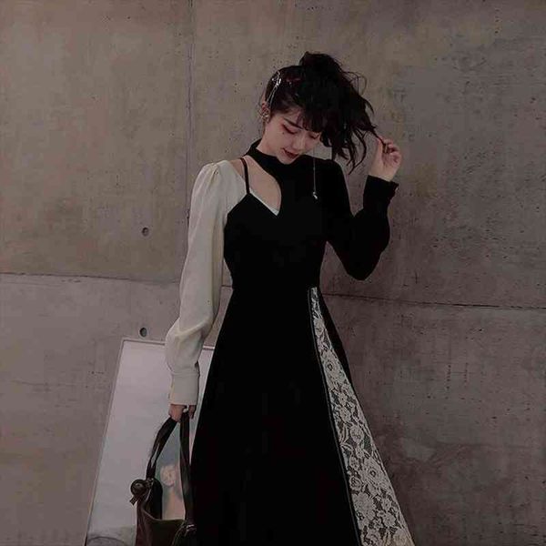 ins goth black women dress gothic high waist long sleeve vintage lolita elegant party night slit female outwears princess, Black;gray
ins goth black women dress gothic high waist long sleeve vintage lolita elegant party night slit female outwears princess, Black;gray