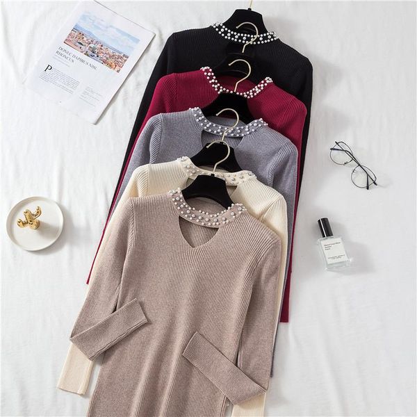 women's knits & tees fashion beading v-neck fall knitted pullovers women 2021 long sleeve autumn sweater soft slim hollow out jumpers, White
women's knits & tees fashion beading v-neck fall knitted pullovers women 2021 long sleeve autumn sweater soft slim hollow out jumpers, White