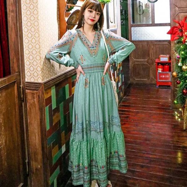 summer bohemian travel holiday beach wind long sleeve dress exotic retro temperament elegant print 210531, Black;gray
summer bohemian travel holiday beach wind long sleeve dress exotic retro temperament elegant print 210531, Black;gray