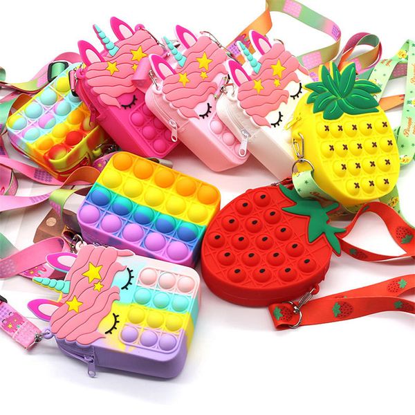 dhl ship favor fidget toys sensory fashion shoulder unicorn cell phone bag kid push bubble rainbow anti stress educational t0304
dhl ship favor fidget toys sensory fashion shoulder unicorn cell phone bag kid push bubble rainbow anti stress educational t0304