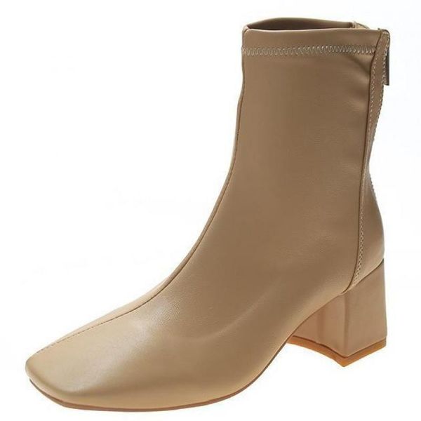 boots 2021 autumn winter genuine leather retro square toe zipper ankle heel all match women shoes size 35-40, Black
boots 2021 autumn winter genuine leather retro square toe zipper ankle heel all match women shoes size 35-40, Black