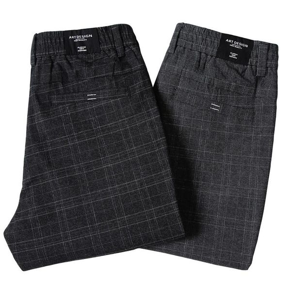 men's pants trend casual plaid classic comfortable office slim fit elastic trousers male brand clothes, Black
men's pants trend casual plaid classic comfortable office slim fit elastic trousers male brand clothes, Black