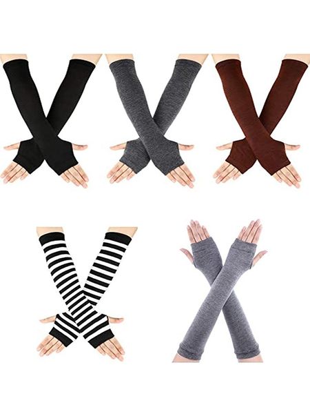 cycling gloves fashion warmer winter long cashmere fingerless with thumb holes elastic crochet knitting mittens, Black
cycling gloves fashion warmer winter long cashmere fingerless with thumb holes elastic crochet knitting mittens, Black
