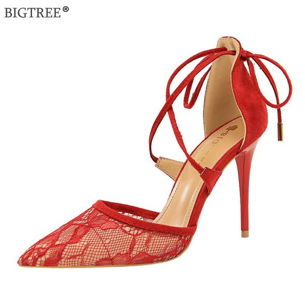 women sandals 2021 summer shoes lace mesh high heels cover heel narrow band ankle strap party pump cross-tied stiletto, Black
women sandals 2021 summer shoes lace mesh high heels cover heel narrow band ankle strap party pump cross-tied stiletto, Black