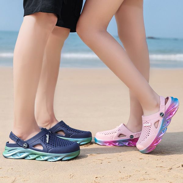 men women trainers sport size cross-border summer slippers thick-soled beach shoes couple hole shoe outdoor baotou sandals code:25ll-7790, Black
men women trainers sport size cross-border summer slippers thick-soled beach shoes couple hole shoe outdoor baotou sandals code:25ll-7790, Black