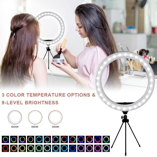 10'' dimmable fill light ring selfie studio camera video live led lamp with table tripod flash heads
10'' dimmable fill light ring selfie studio camera video live led lamp with table tripod flash heads