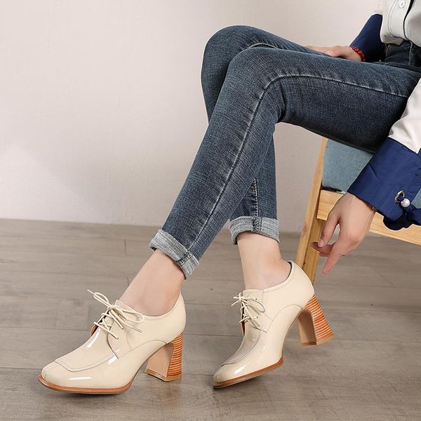 dress shoes 2021 fashion high heel woman vallu handmade genuine leather female pumps lace up lady platform square toes casual, Black
dress shoes 2021 fashion high heel woman vallu handmade genuine leather female pumps lace up lady platform square toes casual, Black