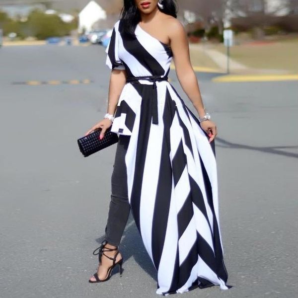 summer office casual elegant women shirts short sleeve party one shoulder contrast striped long asymmetric blouse, White
summer office casual elegant women shirts short sleeve party one shoulder contrast striped long asymmetric blouse, White