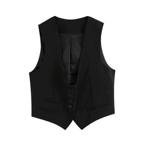 women's vests fashion women bb - 2535, 2021 summer europe and the united states black skinny vest female, Black;white
women's vests fashion women bb - 2535, 2021 summer europe and the united states black skinny vest female, Black;white